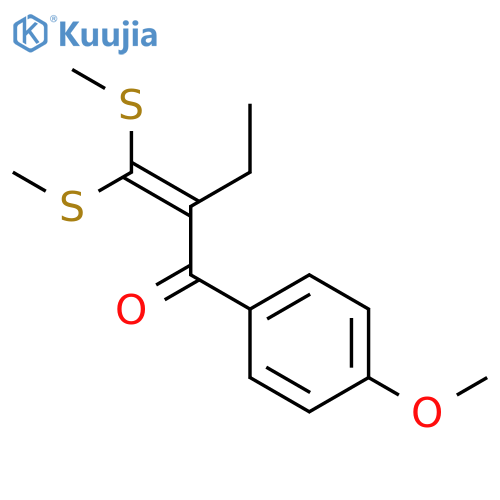 1-Butanone, 2-[bis(methylthio)methylene]-1-(4-methoxyphenyl)- structure