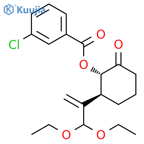 Benzoic acid, 3-chloro-, 2-[1-(diethoxymethyl)ethenyl]-6-oxocyclohexyl ester, trans- (9CI) structure