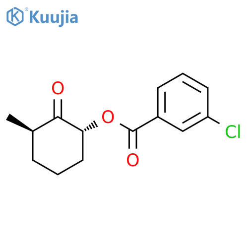 Benzoic acid, 3-chloro-, 3-methyl-2-oxocyclohexyl ester, trans- structure