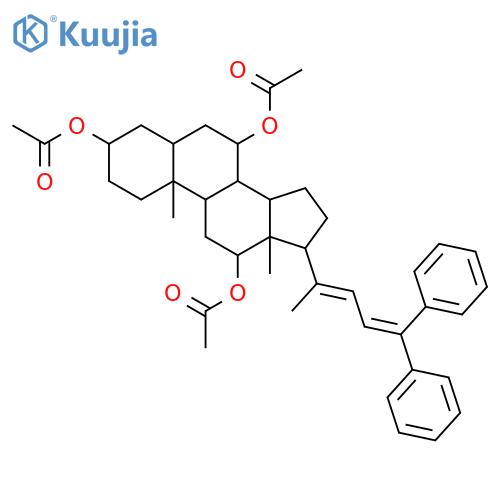 [7,12-diacetyloxy-17-[(2z)-5,5-diphenylpenta-2,4-dien-2-yl]-10,13-dimethyl-2,3,4,5,6,7,8,9,11,12,14,15,16,17-tetradecahydro-1h-cyclopenta[a]phenanthren-3-yl] Acetate structure