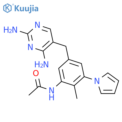 ACETAMIDE, N-[5-[(2,4-DIAMINO-5-PYRIMIDINYL)METHYL]-2-METHYL-3-(1H-PYRROL-1-YL)PHENYL]- structure