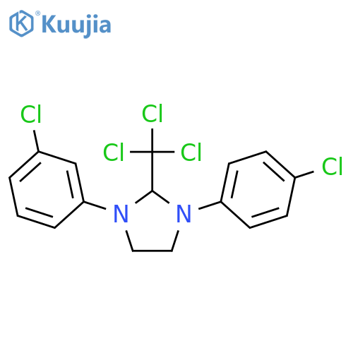 Imidazolidine, 1-(3-chlorophenyl)-3-(4-chlorophenyl)-2-(trichloromethyl)- structure
