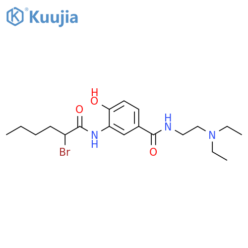 Benzamide,3-[(2-bromo-1-oxohexyl)amino]-N-[2-(diethylamino)ethyl]-4-hydroxy- structure