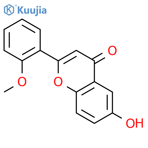 4H-1-Benzopyran-4-one, 6-hydroxy-2-(2-methoxyphenyl)- structure