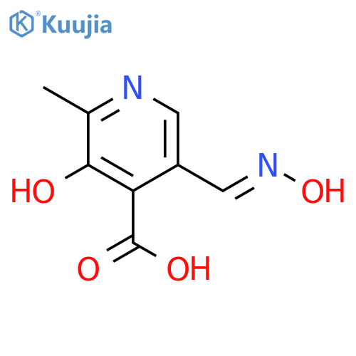 4-Pyridinecarboxylic acid, 3-hydroxy-5-[(hydroxyimino)methyl]-2-methyl- structure