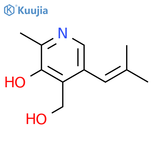 4-Pyridinemethanol, 3-hydroxy-2-methyl-5-(2-methyl-1-propenyl)- structure