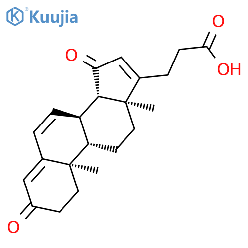 Pregna-4,6,16-triene-21-carboxylic acid, 3,15-dioxo- structure