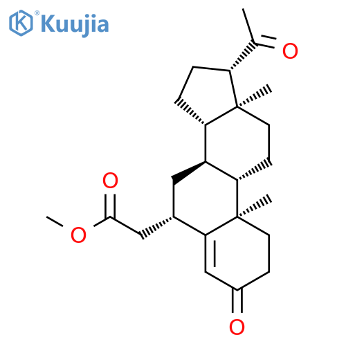 Pregn-4-ene-6-acetic acid, 3,20-dioxo-, methyl ester, (6b)- structure