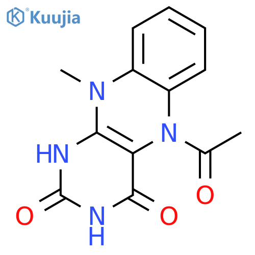 Benzo[g]pteridine-2,4(1H,3H)-dione, 5-acetyl-5,10-dihydro-10-methyl- structure