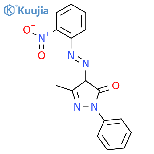 3H-Pyrazol-3-one, 2,4-dihydro-5-methyl-4-[(2-nitrophenyl)azo]-2-phenyl- structure
