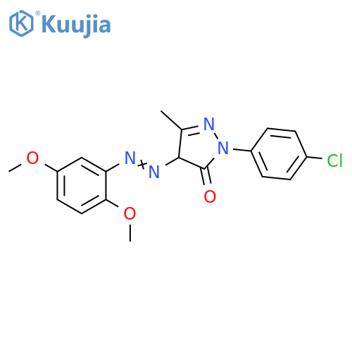 3H-Pyrazol-3-one,2-(4-chlorophenyl)-4-[(2,5-dimethoxyphenyl)azo]-2,4-dihydro-5-methyl- structure
