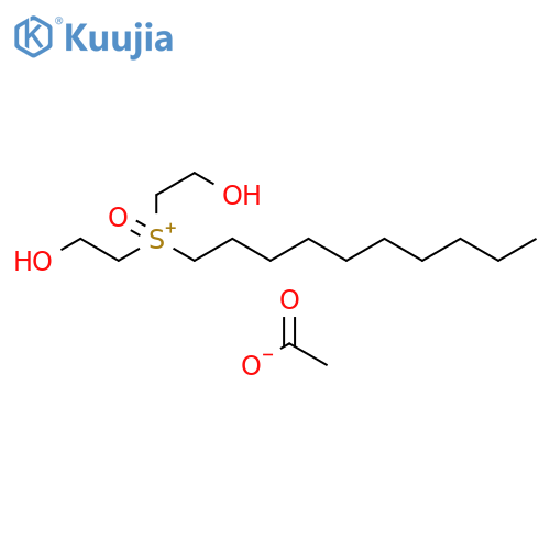 Sulfoxonium, decylbis(2-hydroxyethyl)-, acetate (salt) structure