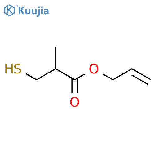 Propanoic acid, 3-mercapto-2-methyl-, 2-propenyl ester structure