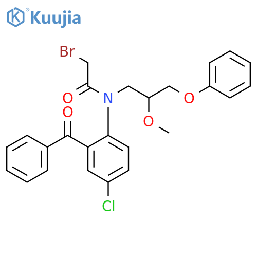 Acetamide,N-(2-benzoyl-4-chlorophenyl)-2-bromo-N-(2-methoxy-3-phenoxypropyl)- structure
