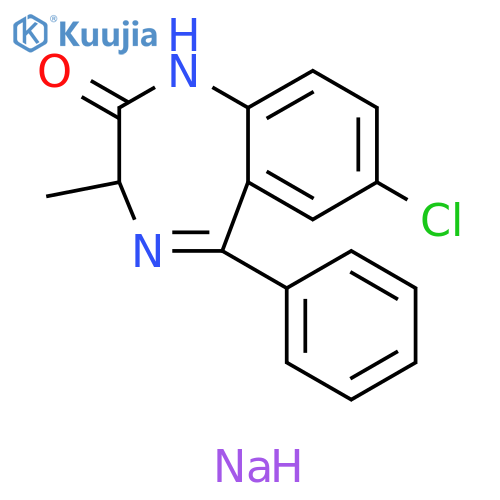 2H-1,4-Benzodiazepin-2-one, 7-chloro-1,3-dihydro-3-methyl-5-phenyl-, sodium salt (1:1) structure