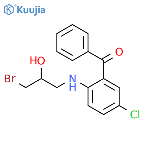 Methanone,[2-[(3-bromo-2-hydroxypropyl)amino]-5-chlorophenyl]phenyl- structure