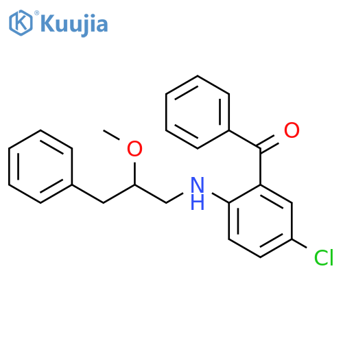 Methanone,[5-chloro-2-[(2-methoxy-3-phenylpropyl)amino]phenyl]phenyl- structure