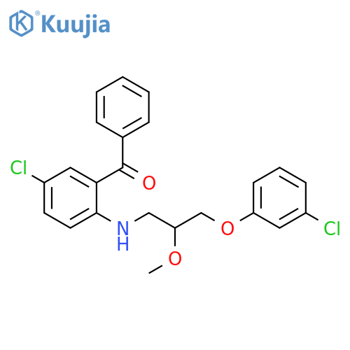 Methanone,[5-chloro-2-[[3-(3-chlorophenoxy)-2-methoxypropyl]amino]phenyl]phenyl- structure