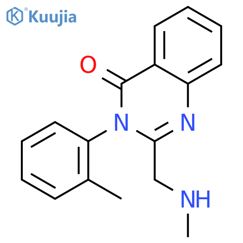 4(3H)-Quinazolinone, 2-[(methylamino)methyl]-3-(2-methylphenyl)- structure