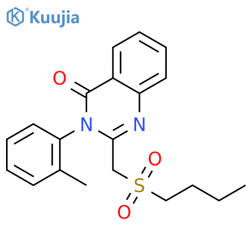 4(3H)-Quinazolinone, 2-[(butylsulfonyl)methyl]-3-(2-methylphenyl)- structure