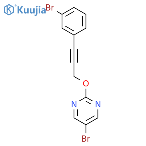 Pyrimidine, 5-bromo-2-[[3-(3-bromophenyl)-2-propynyl]oxy]- structure