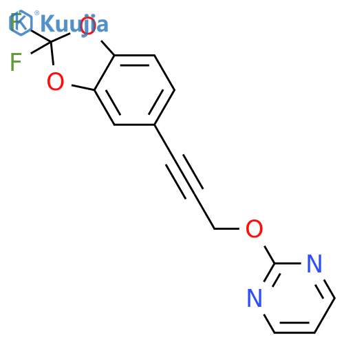 PYRIMIDINE, 2-[[3-(2,2-DIFLUORO-1,3-BENZODIOXOL-5-YL)-2-PROPYNYL]OXY]- structure