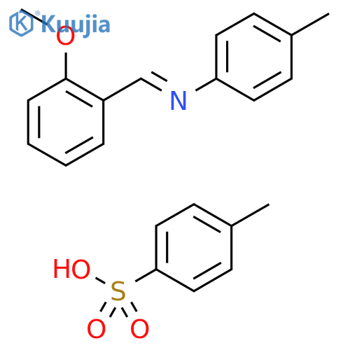 Benzenamine, N-[(2-methoxyphenyl)methylene]-4-methyl-,4-methylbenzenesulfonate structure
