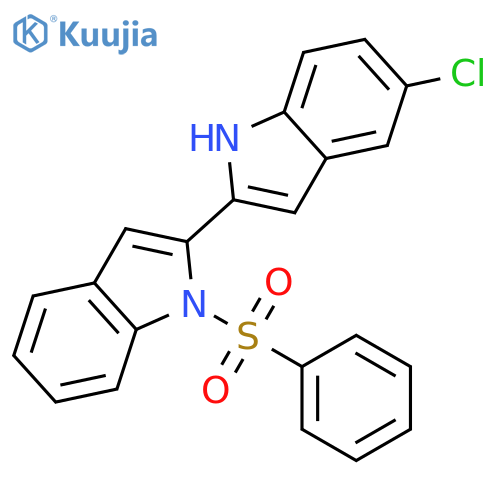2,2'-BI-1H-INDOLE, 5'-CHLORO-1-(PHENYLSULFONYL)- structure