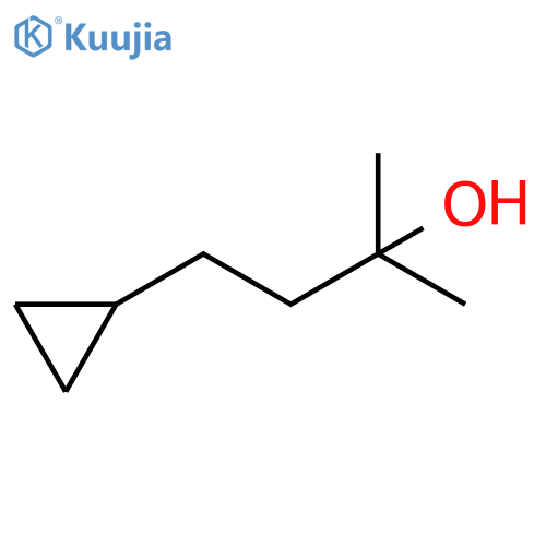 4-cyclopropyl-2-methylbutan-2-ol structure