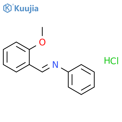Benzenamine, N-[(2-methoxyphenyl)methylene]-, hydrochloride structure