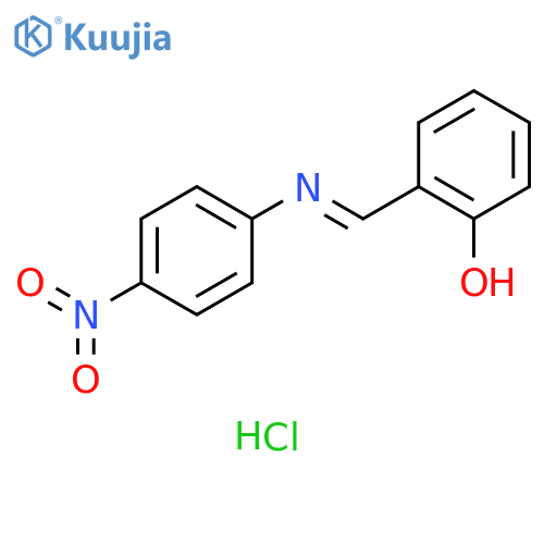 Phenol, 2-[[(4-nitrophenyl)imino]methyl]-, hydrochloride (1:2) structure