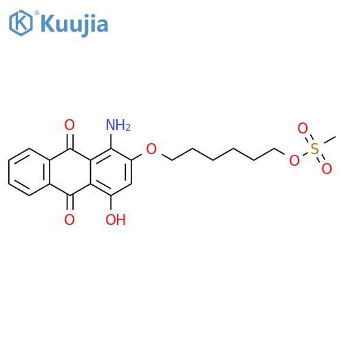 9,10-Anthracenedione, 1-amino-4-hydroxy-2-[[6-[(methylsulfonyl)oxy]hexyl]oxy]- structure