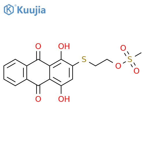 9,10-Anthracenedione, 1,4-dihydroxy-2-[[2-[(methylsulfonyl)oxy]ethyl]thio]- structure