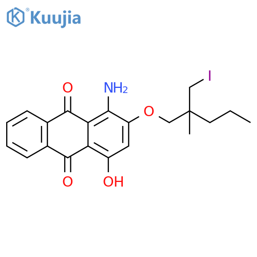 9,10-Anthracenedione, 1-amino-4-hydroxy-2-[[2-(iodomethyl)-2-methylpentyl]oxy]- structure
