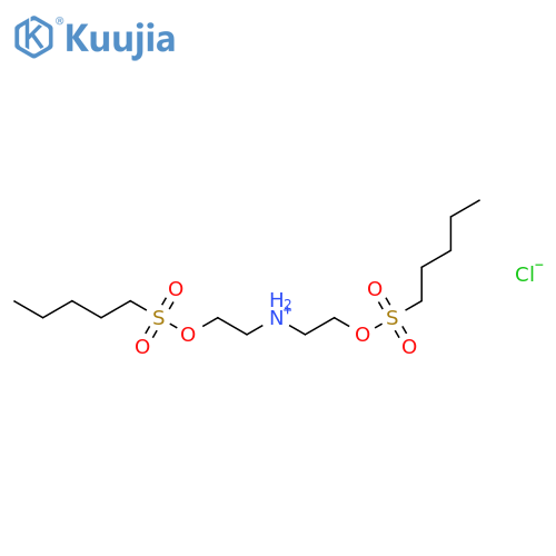 2-[(pentylsulfonyl)oxy]-N-{2-[(pentylsulfonyl)oxy]ethyl}ethanaminium chloride structure