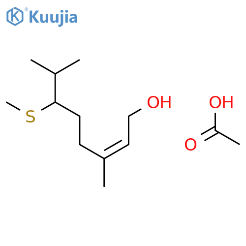 2-Octen-1-ol, 3,7-dimethyl-6-(methylthio)-, acetate, (Z)- structure