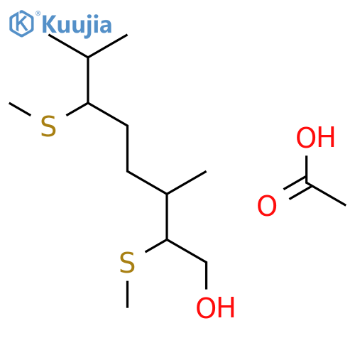 1-Octanol, 3,7-dimethyl-2,6-bis(methylthio)-, acetate structure