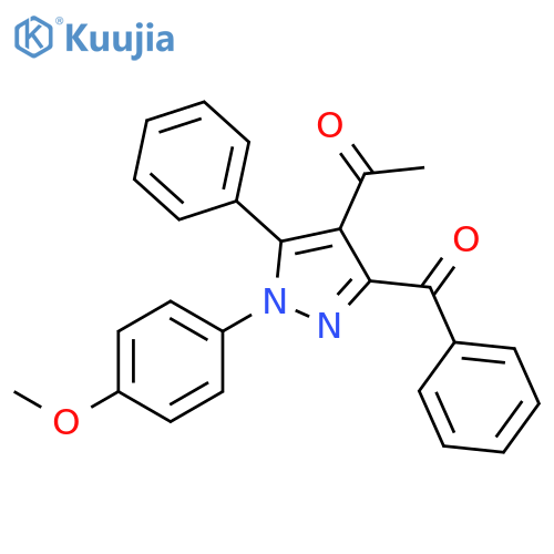 Ethanone, 1-[3-benzoyl-1-(4-methoxyphenyl)-5-phenyl-1H-pyrazol-4-yl]- structure