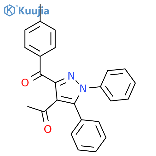 Ethanone, 1-[3-(4-methylbenzoyl)-1,5-diphenyl-1H-pyrazol-4-yl]- structure