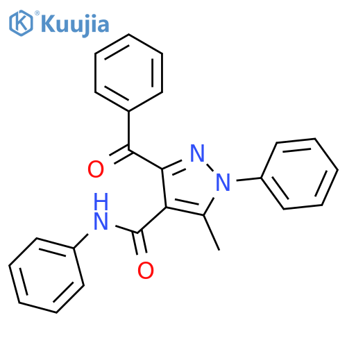 1H-Pyrazole-4-carboxamide, 3-benzoyl-5-methyl-N,1-diphenyl- structure