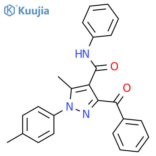 1H-Pyrazole-4-carboxamide,3-benzoyl-5-methyl-1-(4-methylphenyl)-N-phenyl- structure