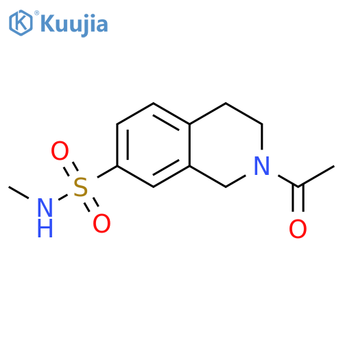 7-Isoquinolinesulfonamide, 2-acetyl-1,2,3,4-tetrahydro-N-methyl- structure