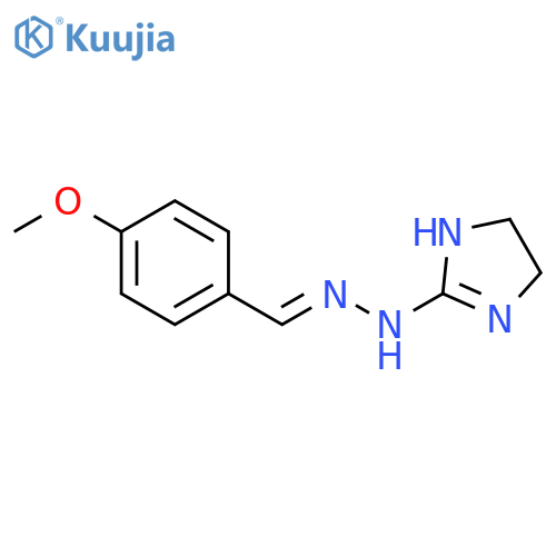 2-{2-(4-methoxyphenyl)methylidenehydrazin-1-yl}-4,5-dihydro-1H-imidazole structure