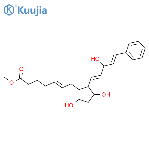 5-Heptenoic acid,7-[3,5-dihydroxy-2-(3-hydroxy-5-phenyl-1,4-pentadienyl)cyclopentyl]-,methyl ester structure