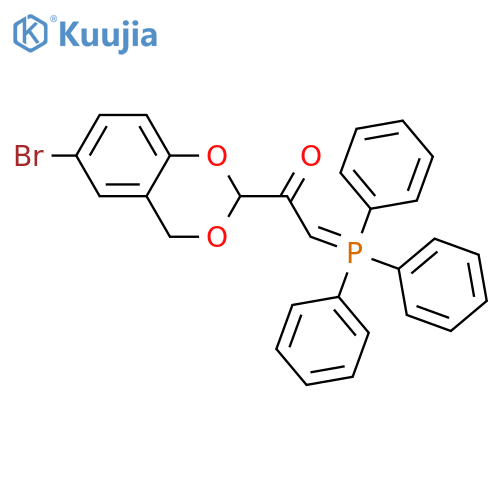 Ethanone,1-(6-bromo-4H-1,3-benzodioxin-2-yl)-2-(triphenylphosphoranylidene)- structure