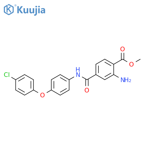 Benzoic acid, 2-amino-4-[[[4-(4-chlorophenoxy)phenyl]amino]carbonyl]-, methyl ester structure