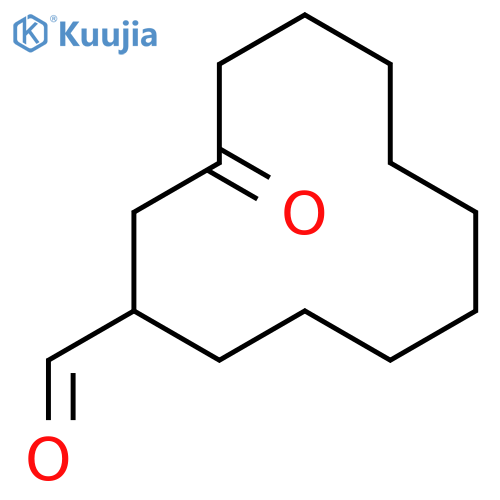 Cyclododecanecarboxaldehyde, 3-oxo- structure