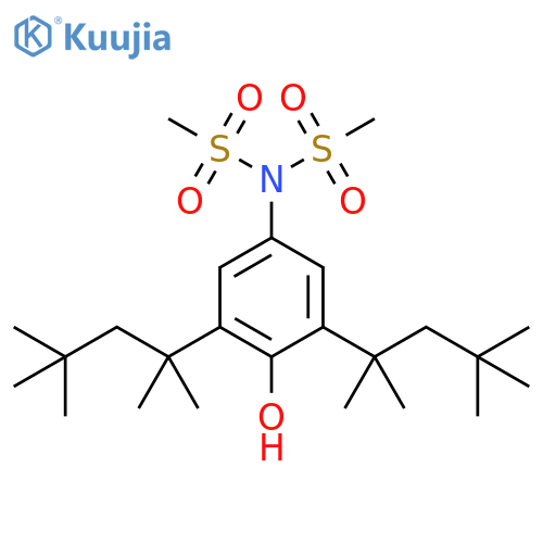 Methanesulfonamide,N-[4-hydroxy-3,5-bis(1,1,3,3-tetramethylbutyl)phenyl]-N-(methylsulfonyl)- structure