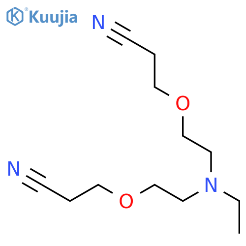 Propanenitrile, 3,3'-[(ethylimino)bis(2,1-ethanediyloxy)]bis- structure