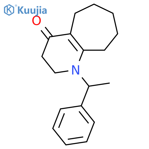 4H-Cyclohepta[b]pyridin-4-one,1,2,3,5,6,7,8,9-octahydro-1-(1-phenylethyl)- structure